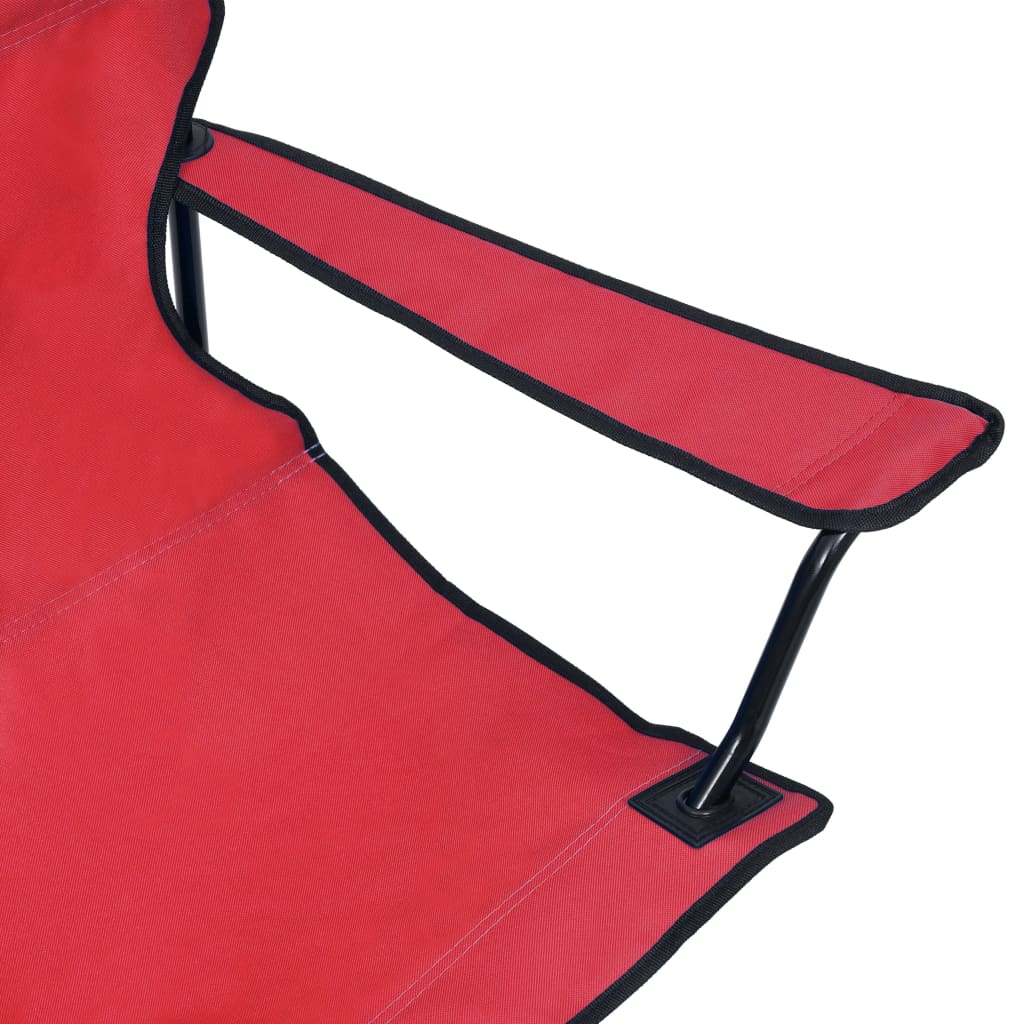 vidaXL 2-seters campingstol sammenleggbar stål og stoff rød
