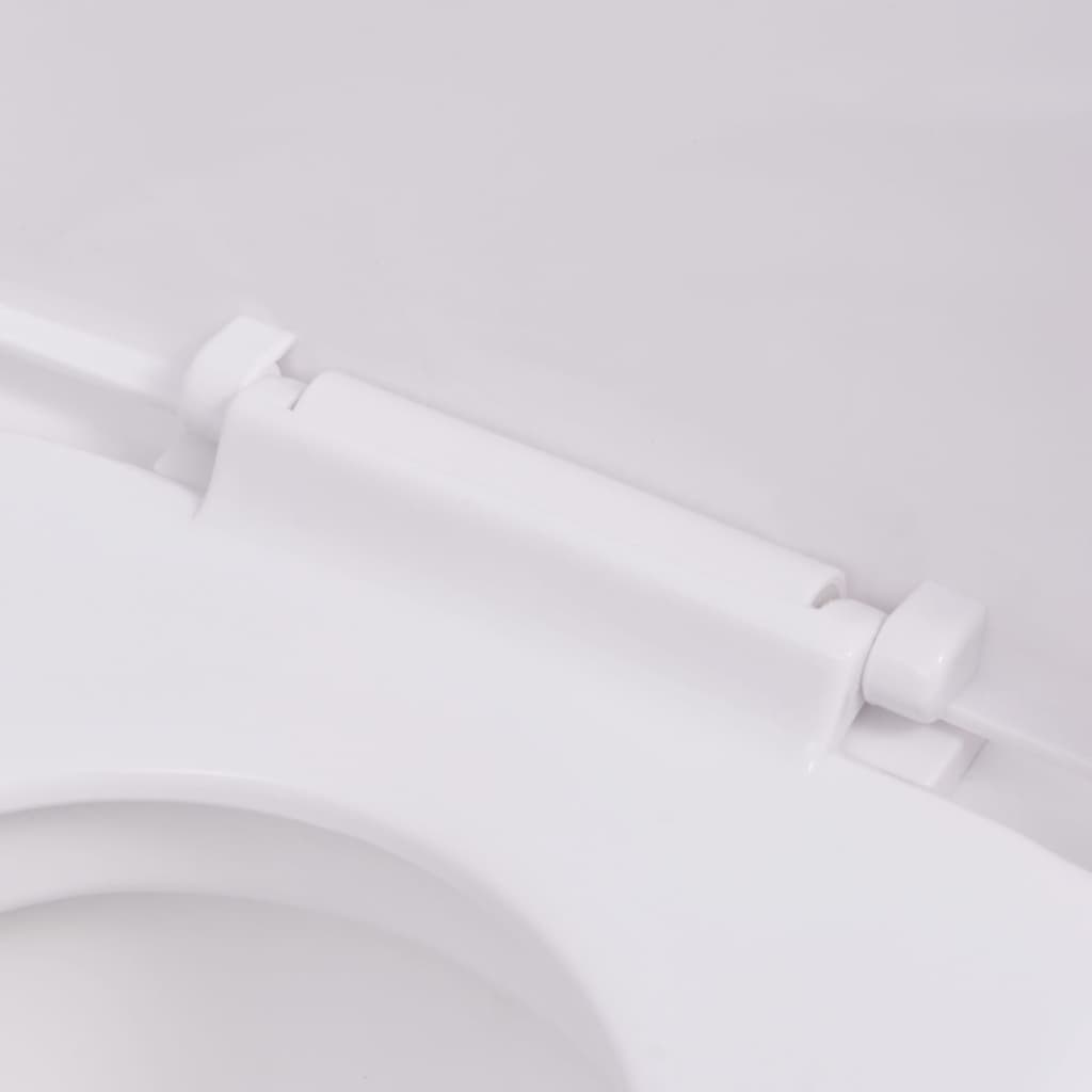 vidaXL Vegghengt toalett med skjult sisterne hvit keramikk