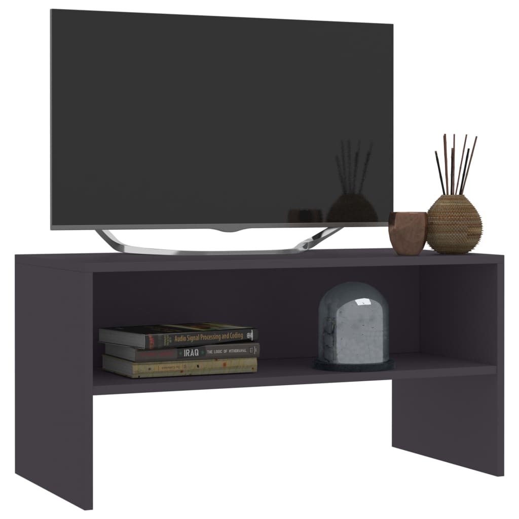 vidaXL TV-benk grå 80x40x40 cm sponplate