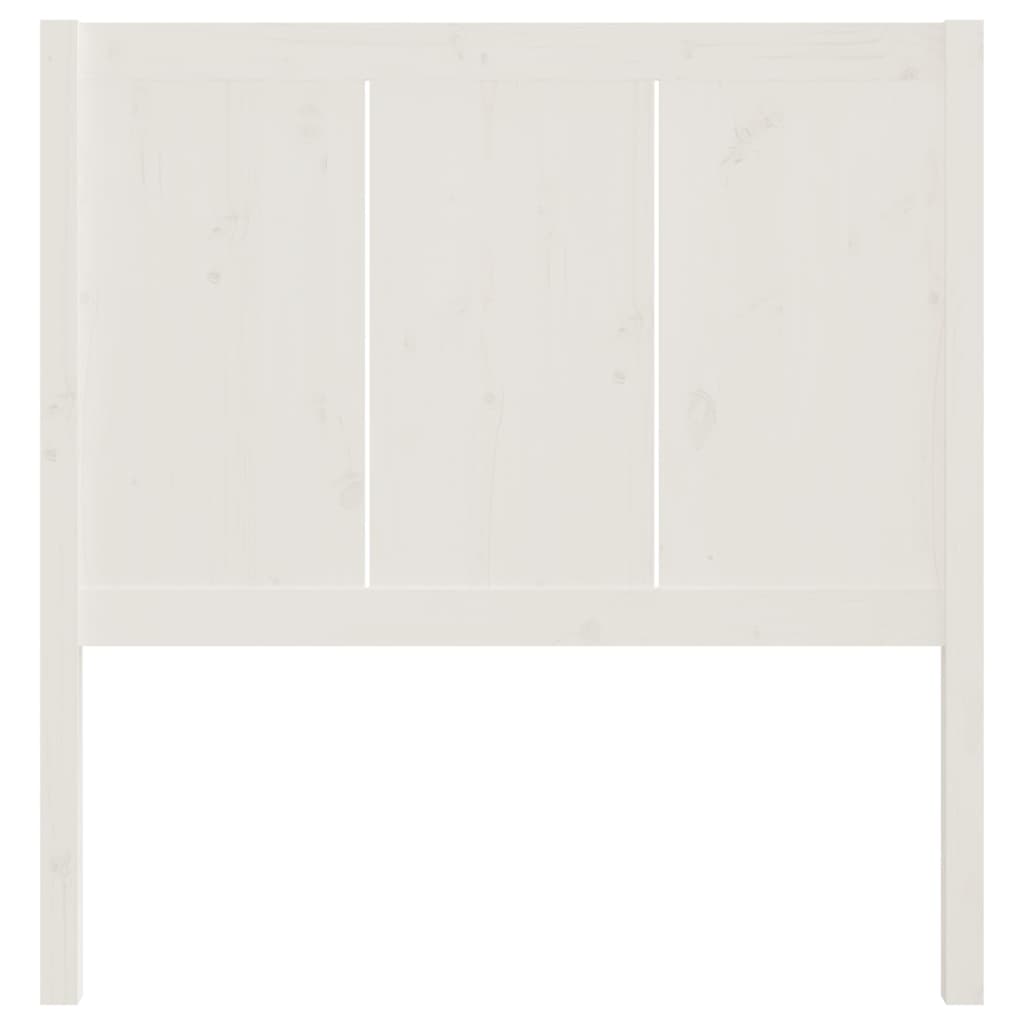 vidaXL Sengegavl hvit 105,5x4x100 cm heltre furu