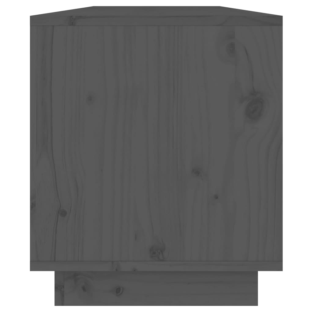 vidaXL TV-benk grå 110,5x34x40 cm heltre furu
