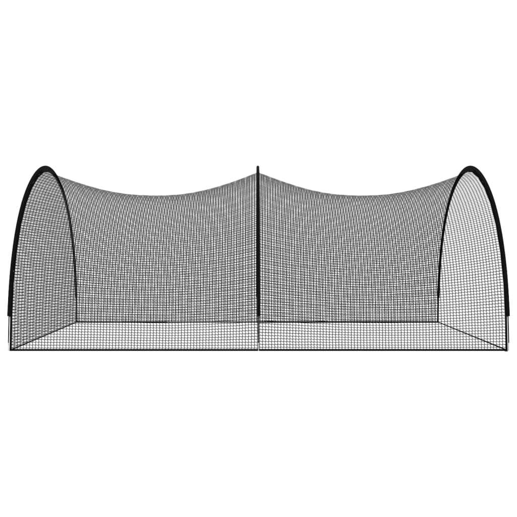 vidaXL Baseball battingnett svart 500x400x250 cm polyester
