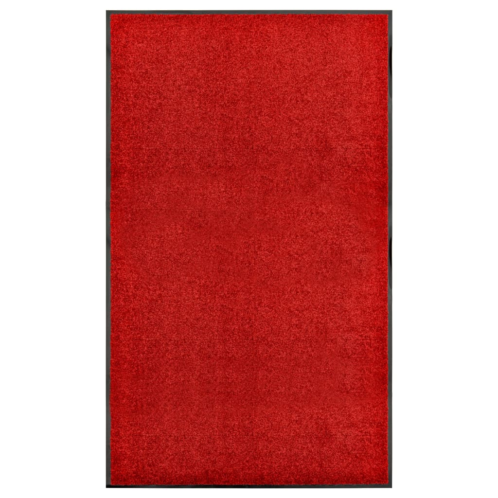 vidaXL Dørmatte vaskbar rød 90x150 cm