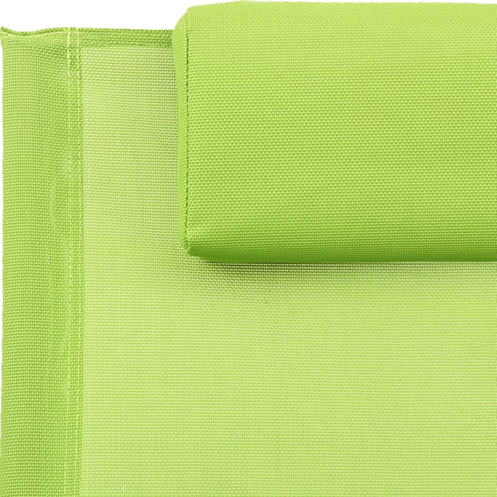 vidaXL Solseng med pute stål og textilene grønn