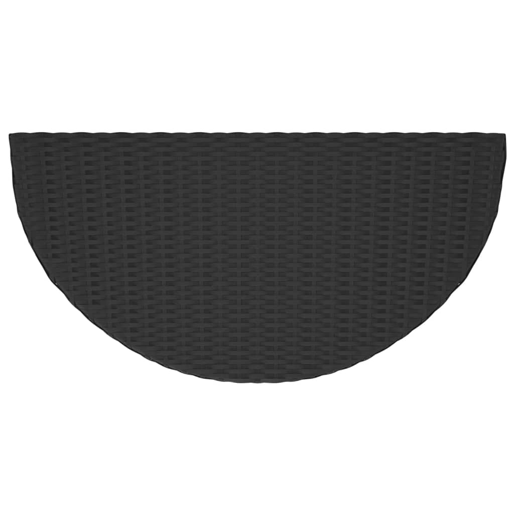 vidaXL Hagebord svart 100x50x75 cm polyrotting
