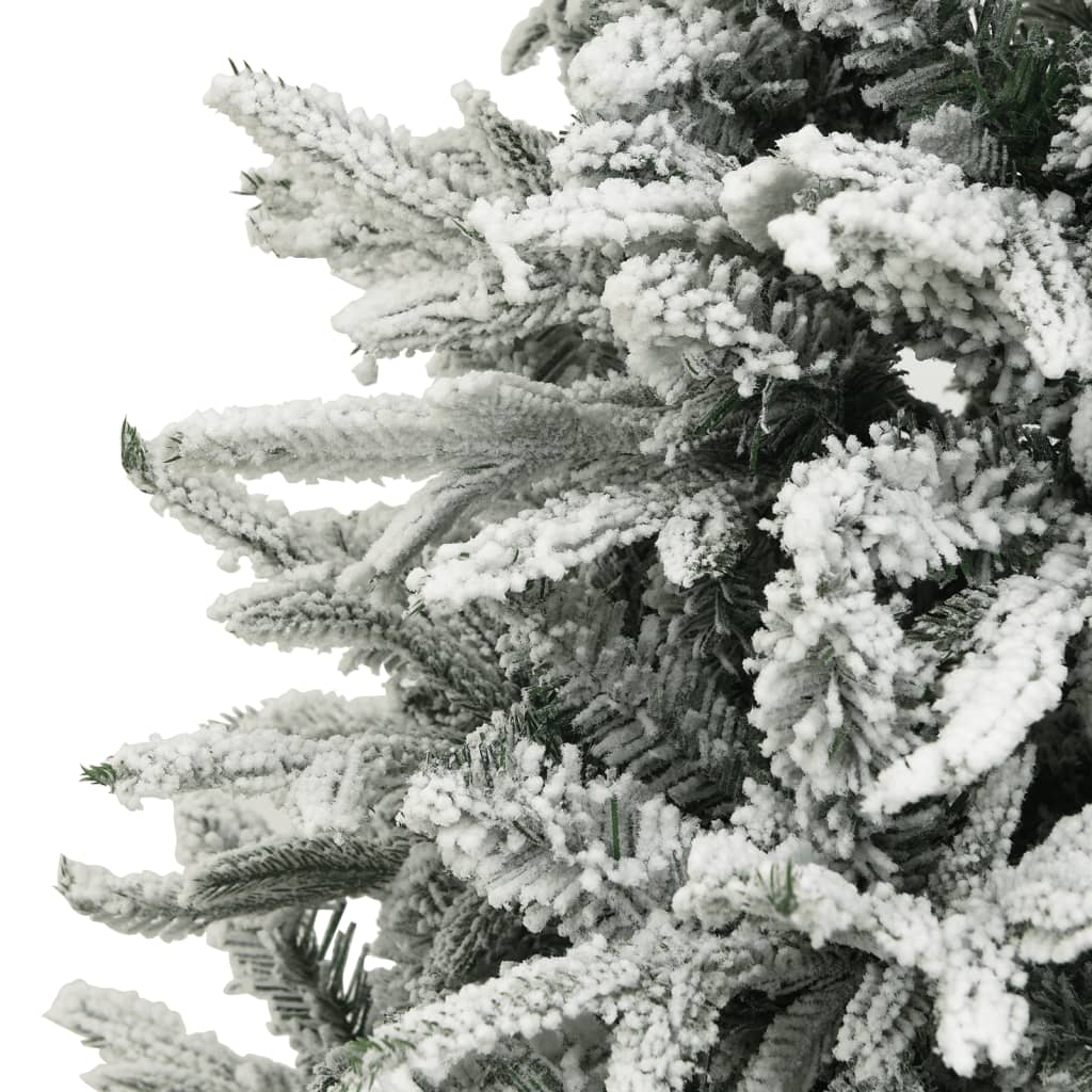 vidaXL Kunstig juletre med flokket snø grønn 150 cm PVC og PE