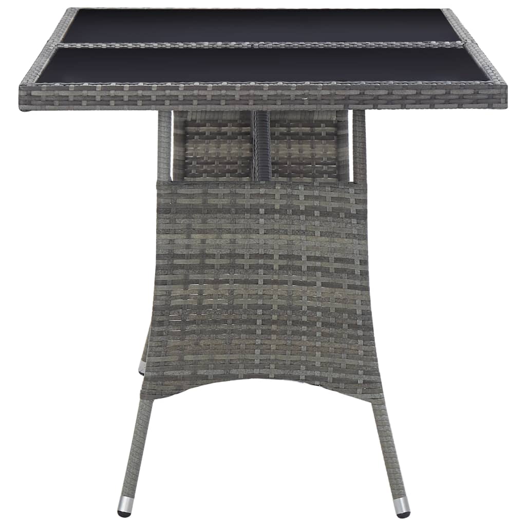 vidaXL Hagebord grå 140x80x74 cm polyrotting