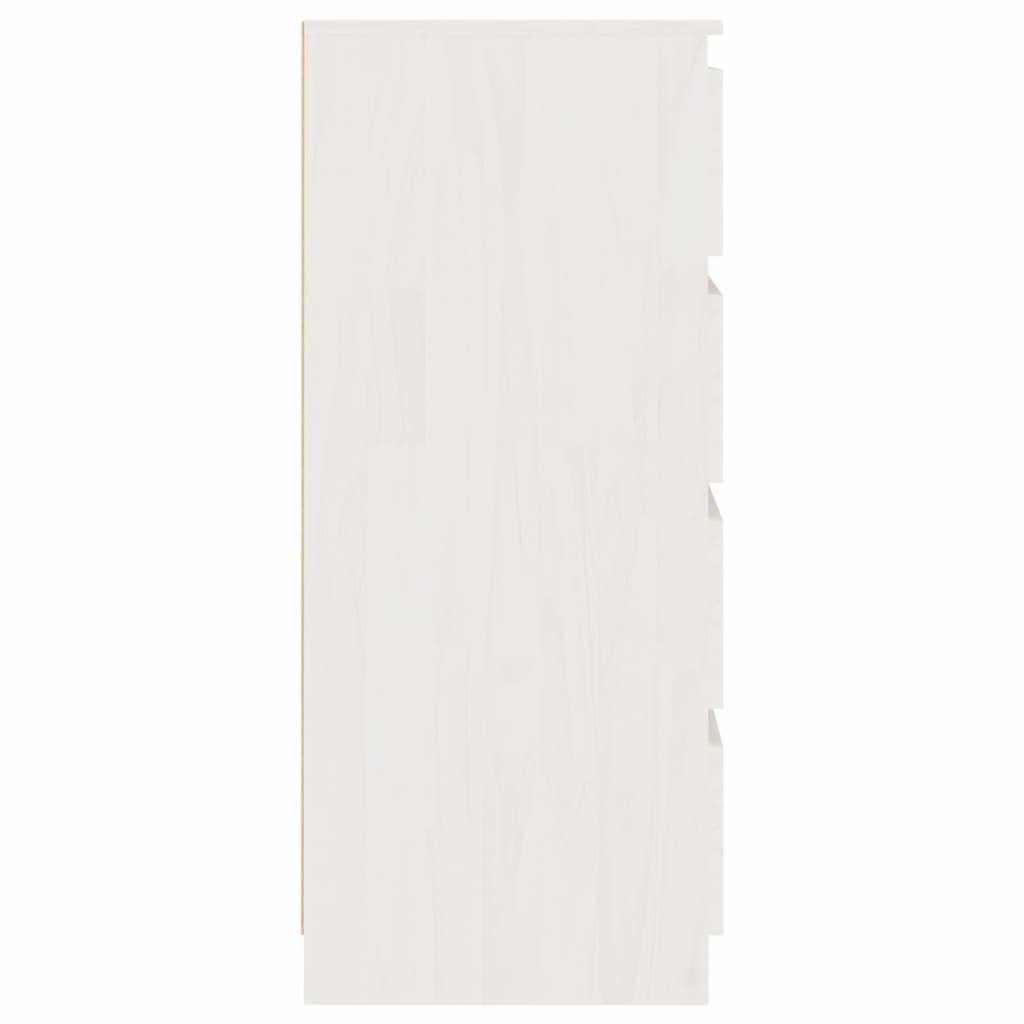 vidaXL Sideskap hvit 60x36x84 cm heltre furu