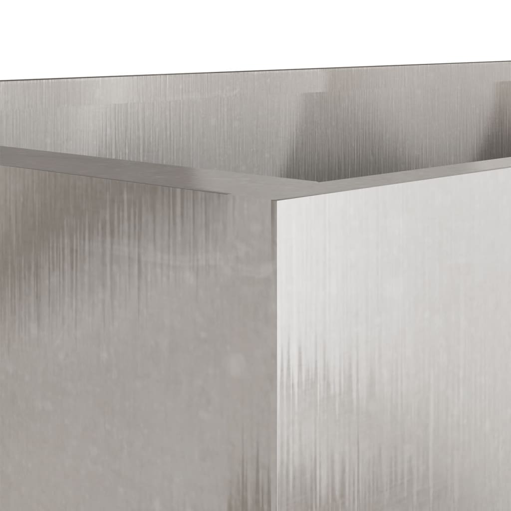 vidaXL Plantekasse sølv 62x40x39 cm rustfritt stål