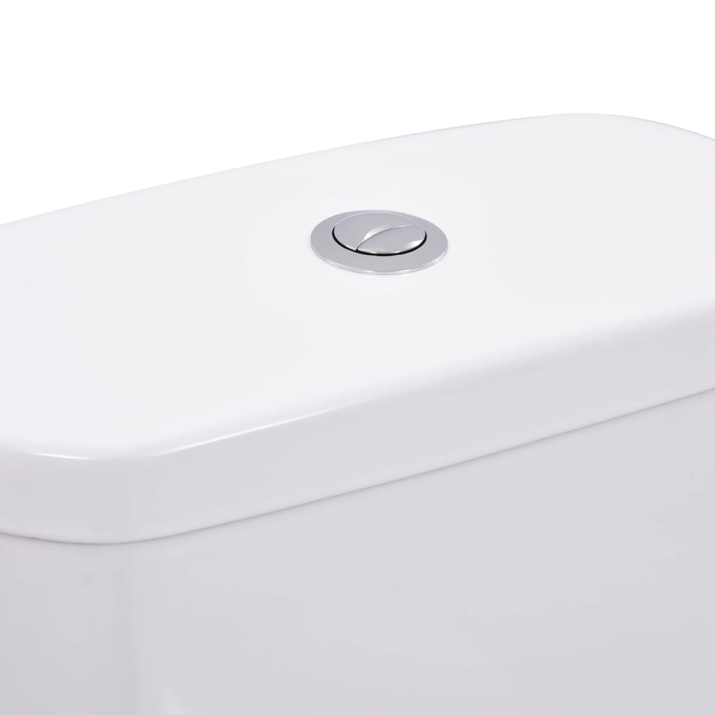 vidaXL Stående toalett med sisterne soft-close keramisk hvit