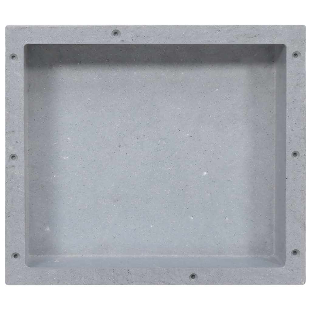 vidaXL Veggnisje til dusj matt grå 41x36x10 cm