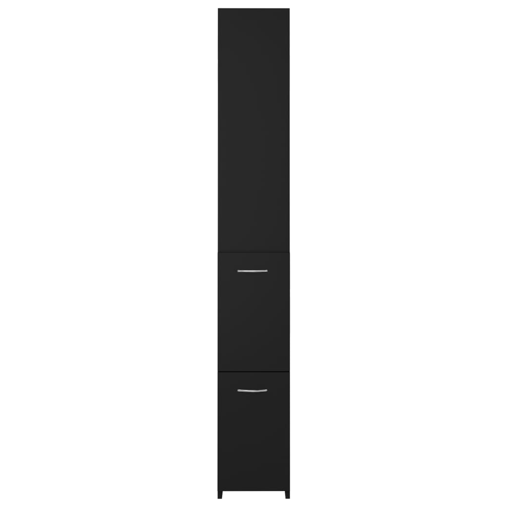vidaXL Baderomsskap svart 25x26,5x170 cm konstruert tre