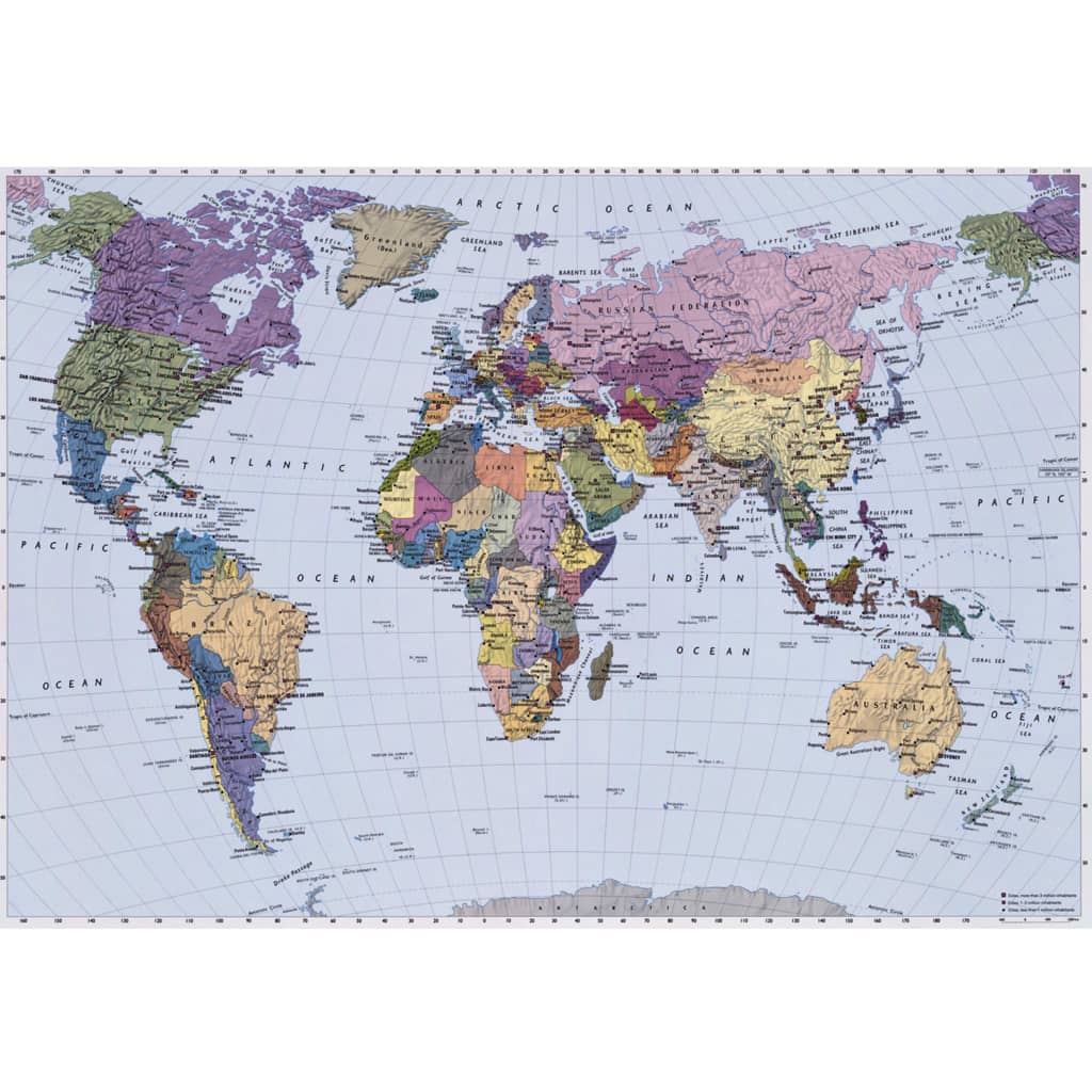 Komar Veggmaleri World Map 254x184 cm 4-050
