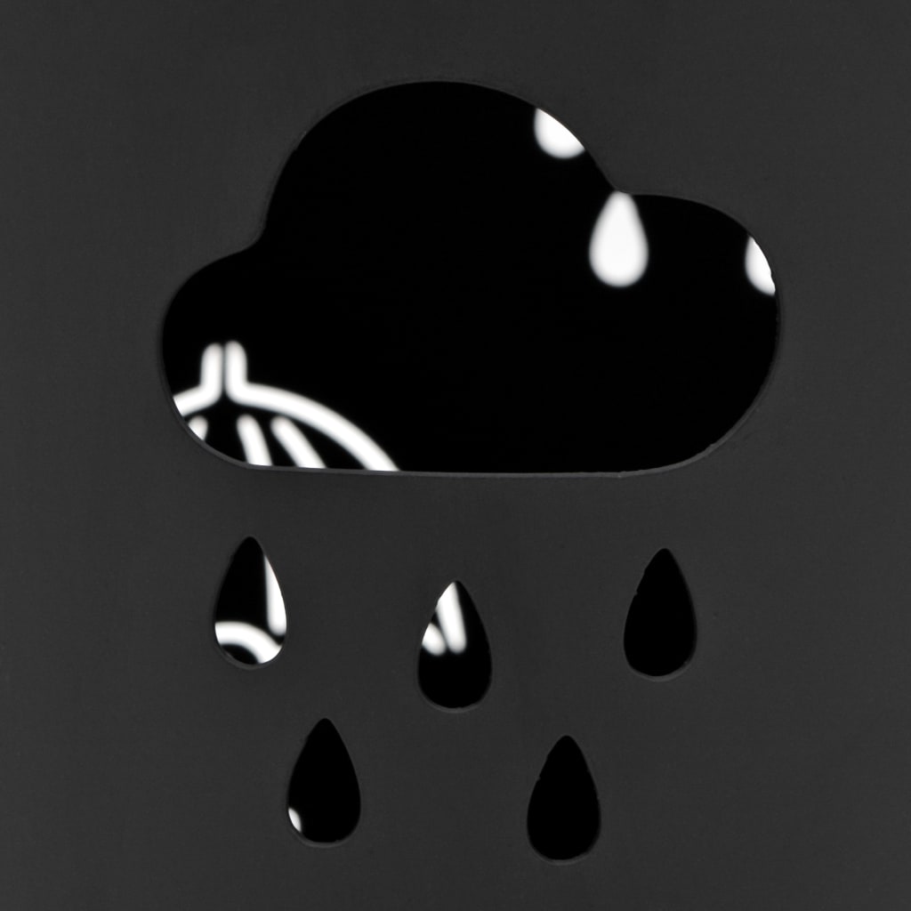 vidaXL Paraplystativ paraplyer stål svart