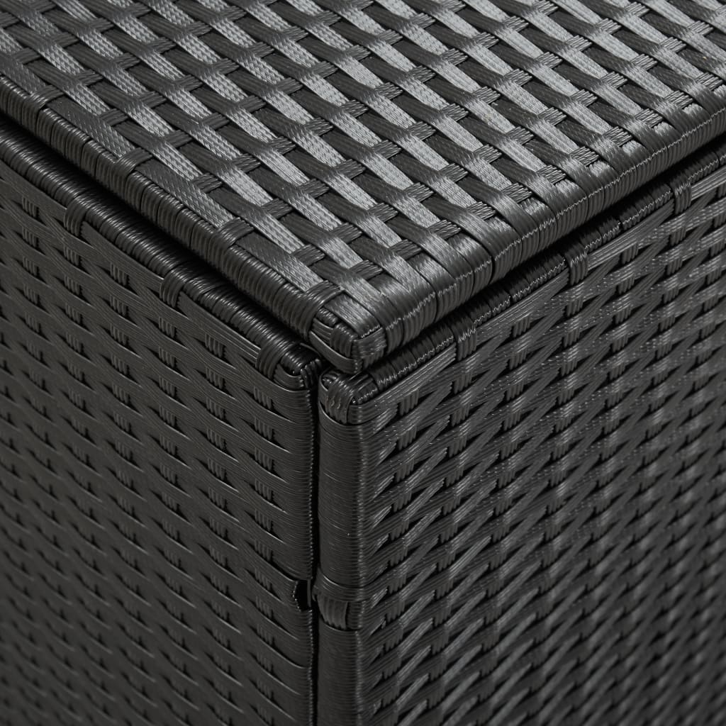 vidaXL Utendørs oppbevaringsboks polyrotting 180x90x75 cm svart