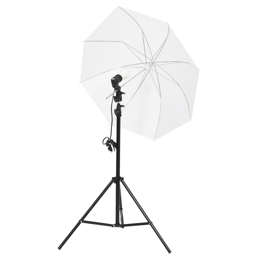 vidaXL Studiobelysningssett med stativer og paraplyer