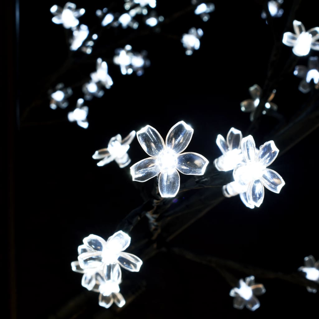 vidaXL Juletre LED hvitt lys kirsebærblomst 180 cm