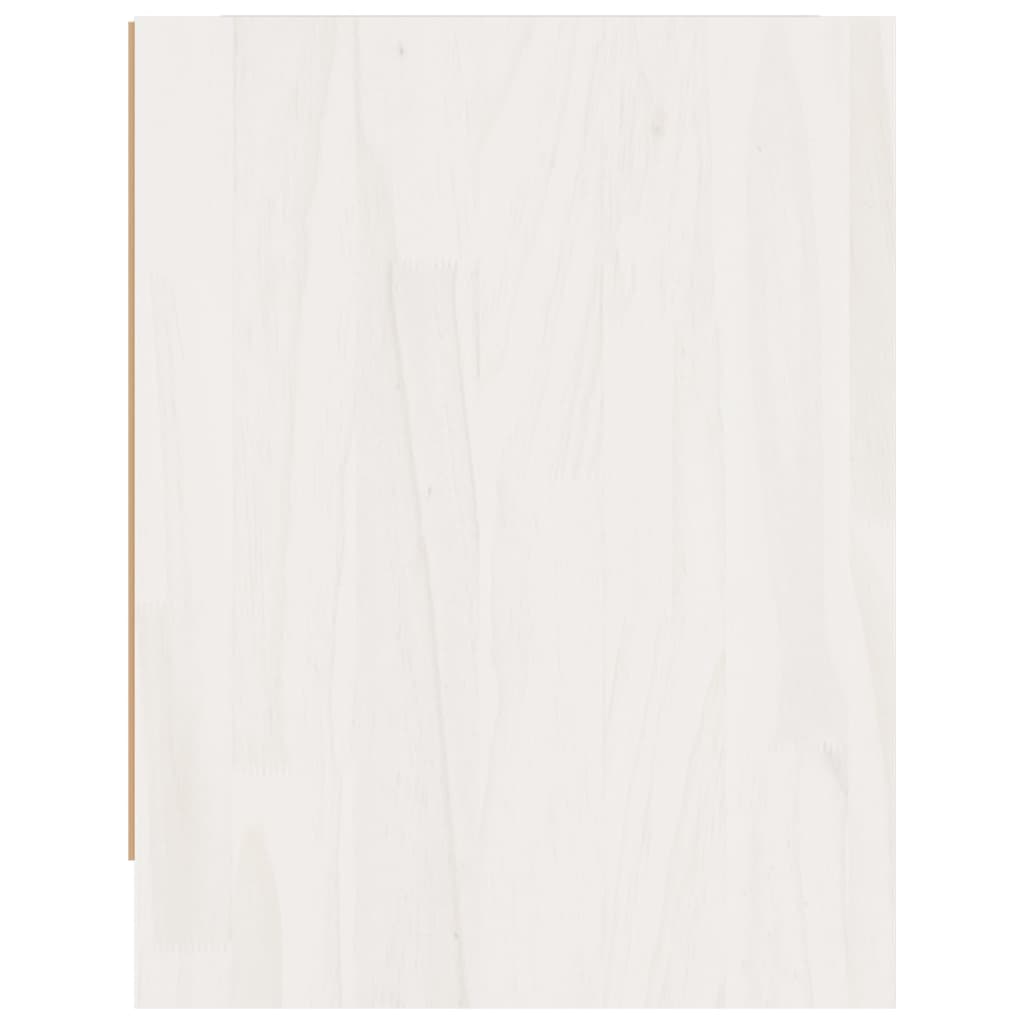 vidaXL Nattbord hvit 40x30,5x40 cm heltre furu