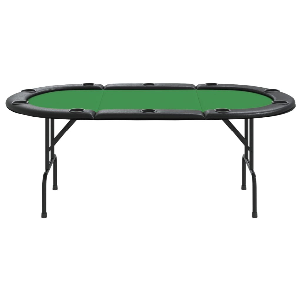 vidaXL Pokerbord sammenleggbart 10 spillere grønn 206x106x75 cm