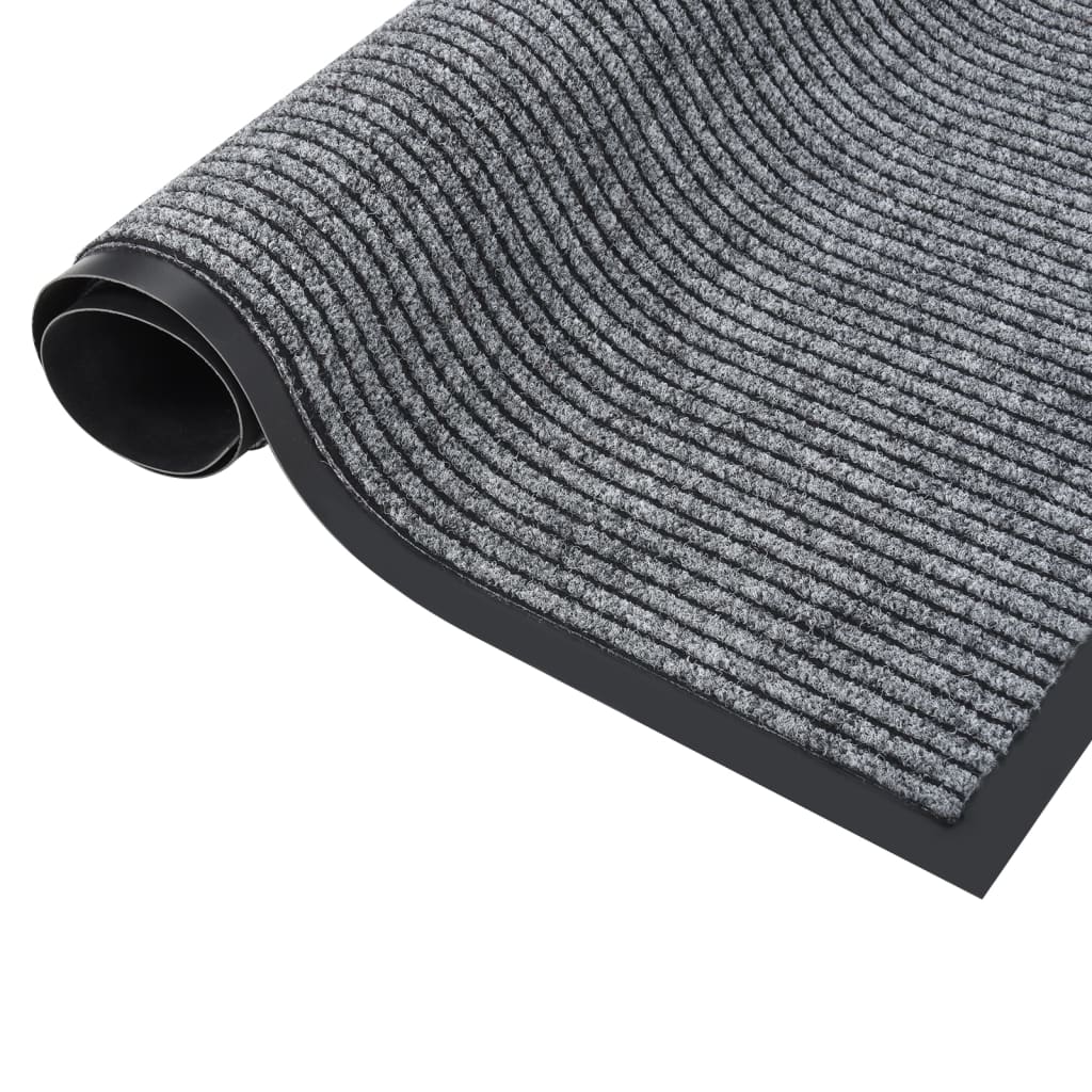 vidaXL Dørmatte stripet grå 40x60 cm