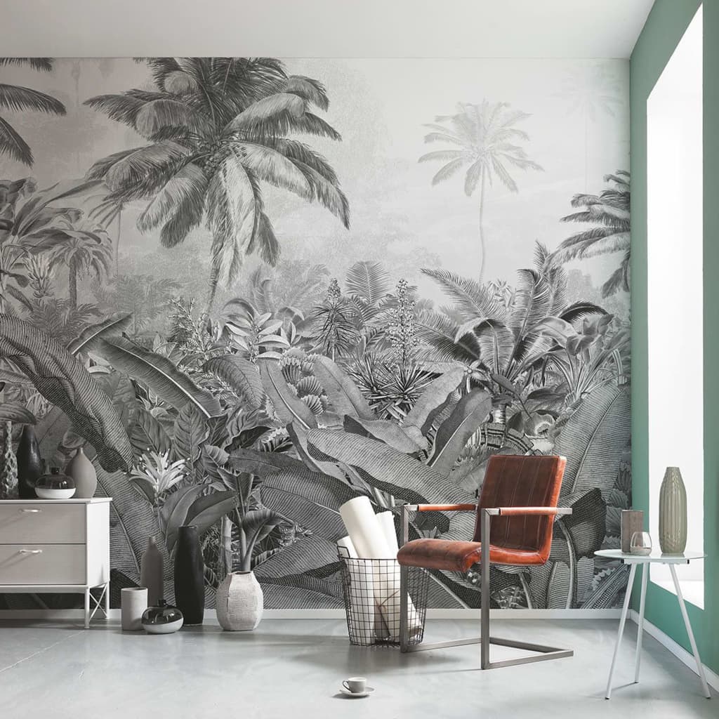Komar Veggmaleri Amazonia 400x250 cm svart og hvit