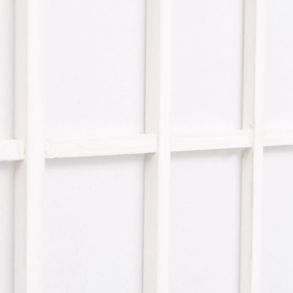 vidaXL Sammenleggbar romdeler 4 paneler japansk stil 160x170 cm hvit