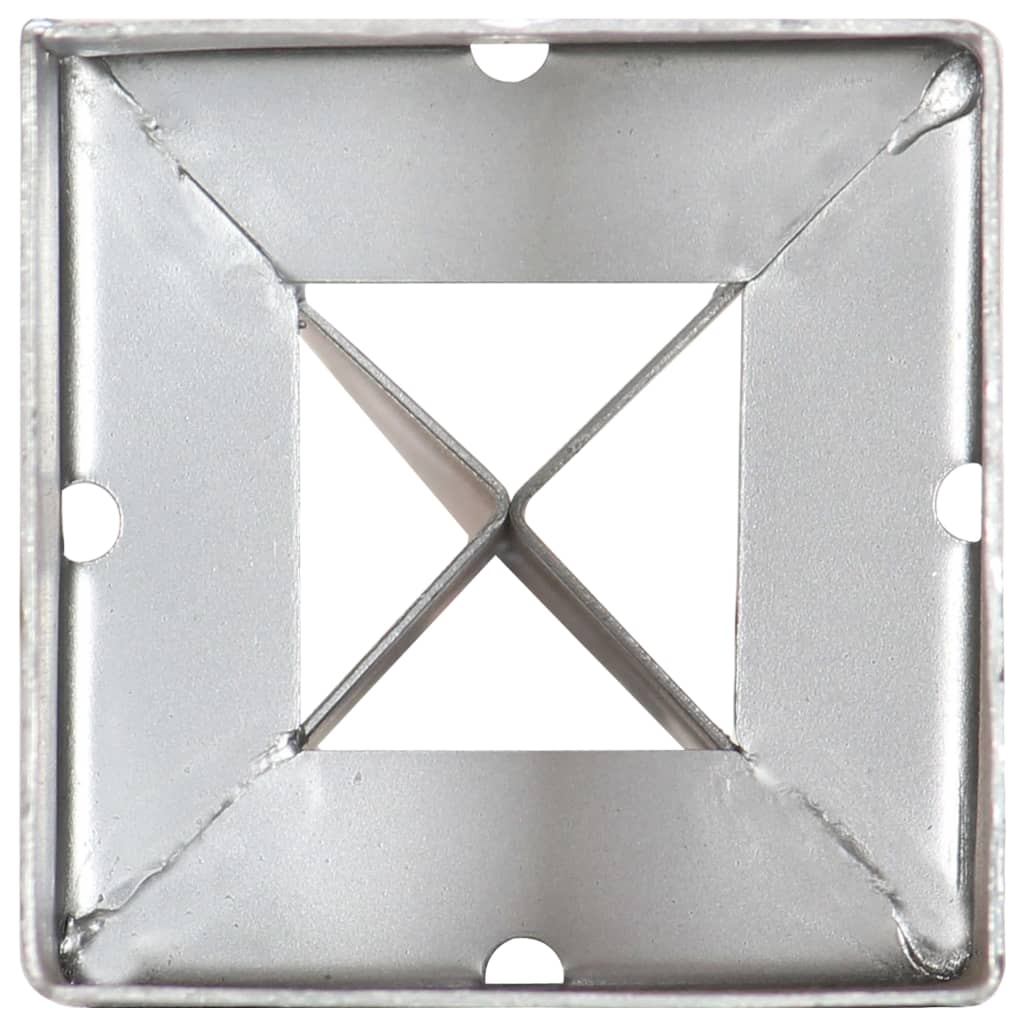 vidaXL Jordspyd 12 stk sølv 9x9x90 cm galvanisert stål