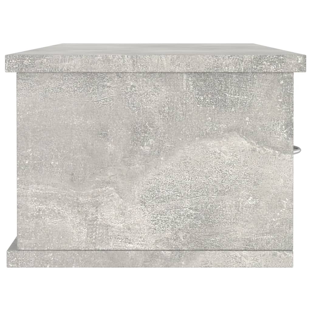 vidaXL Veggskuff betonggrå 88x26x18,5 cm sponplate