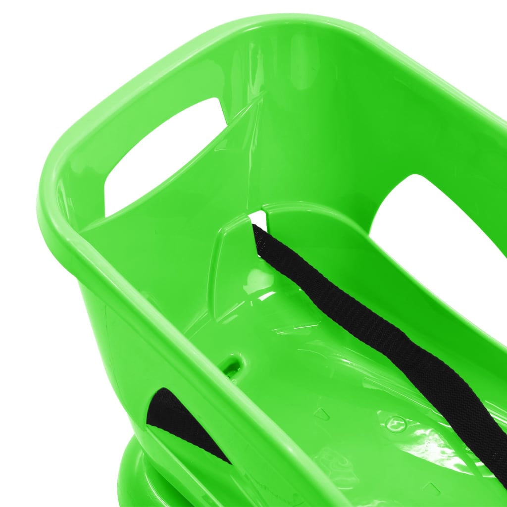 vidaXL Slede med sete grønn 102,5x40x23 cm polypropylen