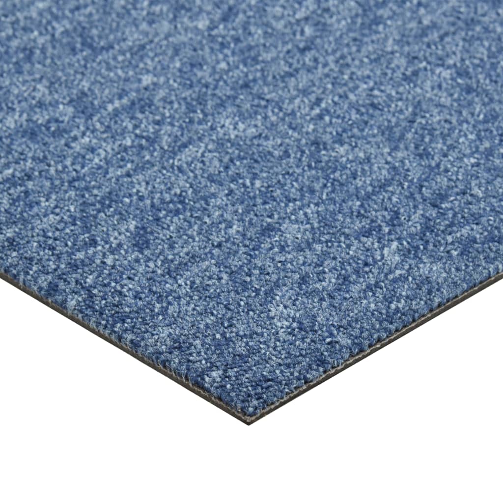 vidaXL Teppefliser gulv 20 stk 5 m² 50x50 cm blå
