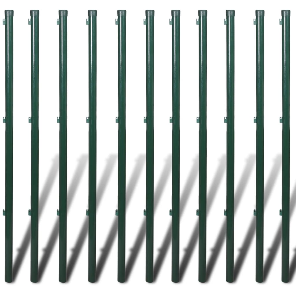 vidaXL Nettinggjerde med stolpepigger stål 1,0x25 m