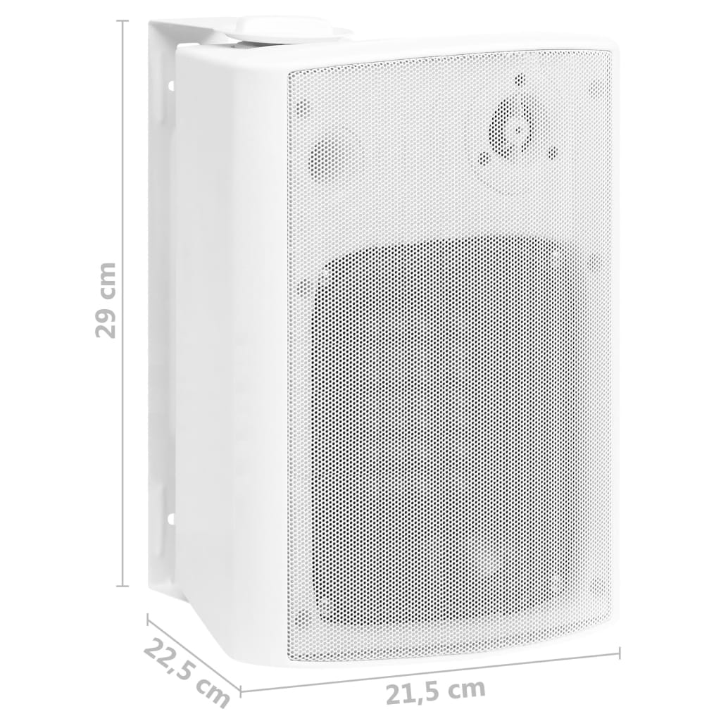 vidaXL Vegghengte stereohøyttalere 2 stk hvit innendørs utendørs 120 W
