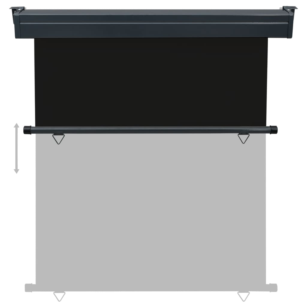 vidaXL Sidemarkise for balkong 160x250 cm svart