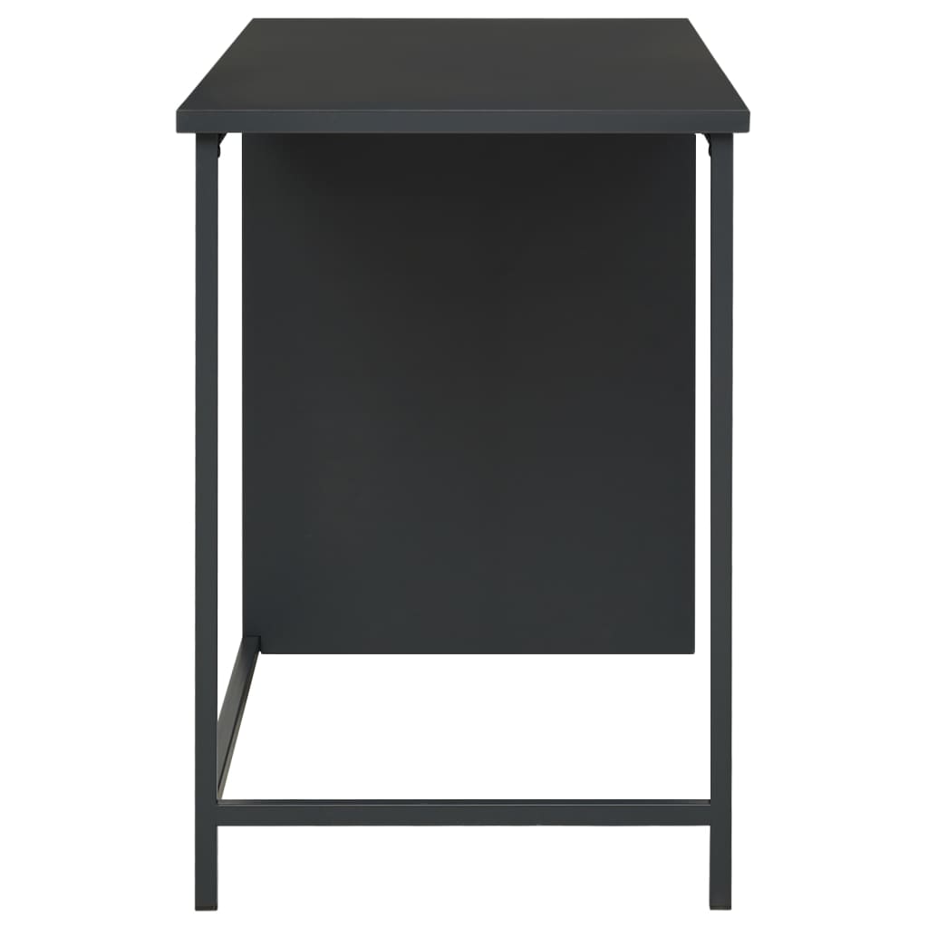 vidaXL Industrielt skrivebord med skuffer antrasitt 105x52x75 cm stål