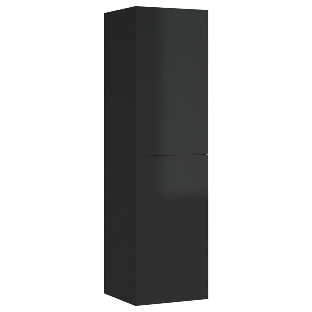vidaXL TV-benk 2 høyglans svart 30,5x30x110 cm sponplate