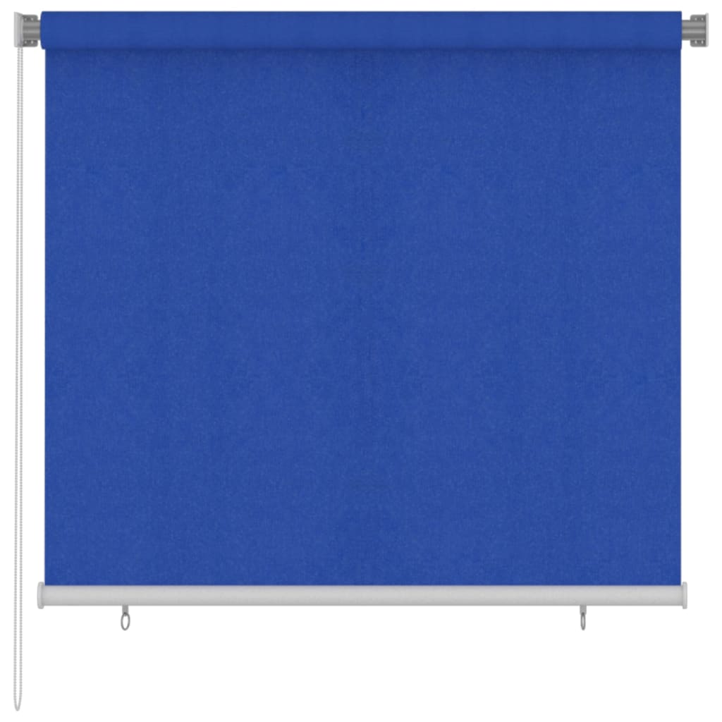 vidaXL Utendørs rullegardin 160x140 cm blå HDPE