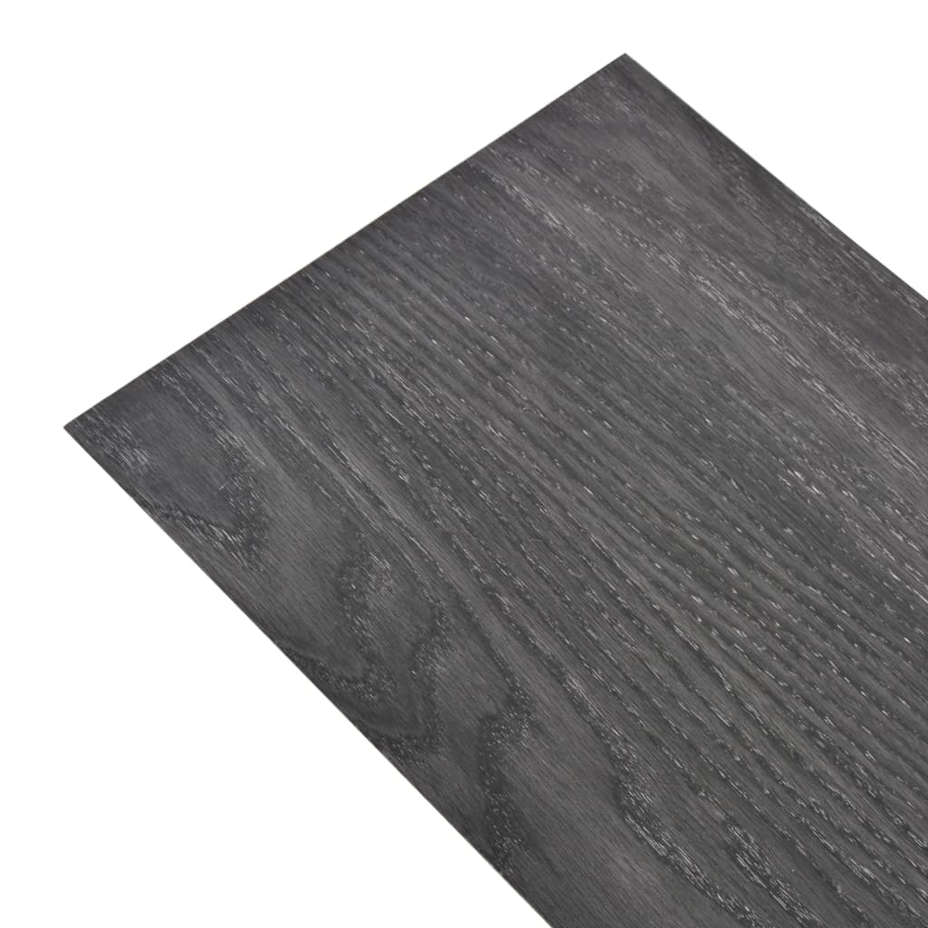 vidaXL Ikke-klebende PVC-gulvplanker 5,26 m² 2 mm eik svart og hvit