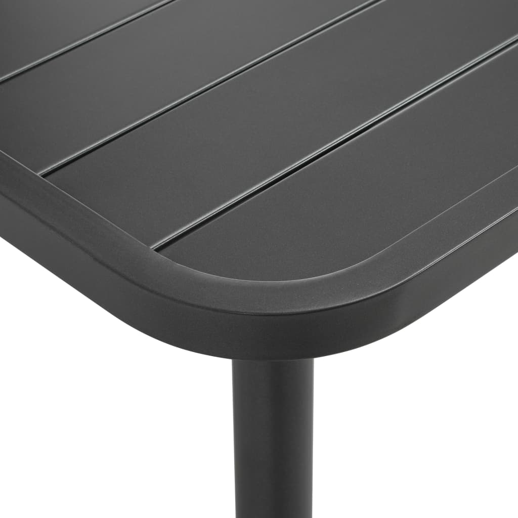 vidaXL Hagebord mørkegrå 150x90x72 cm stål