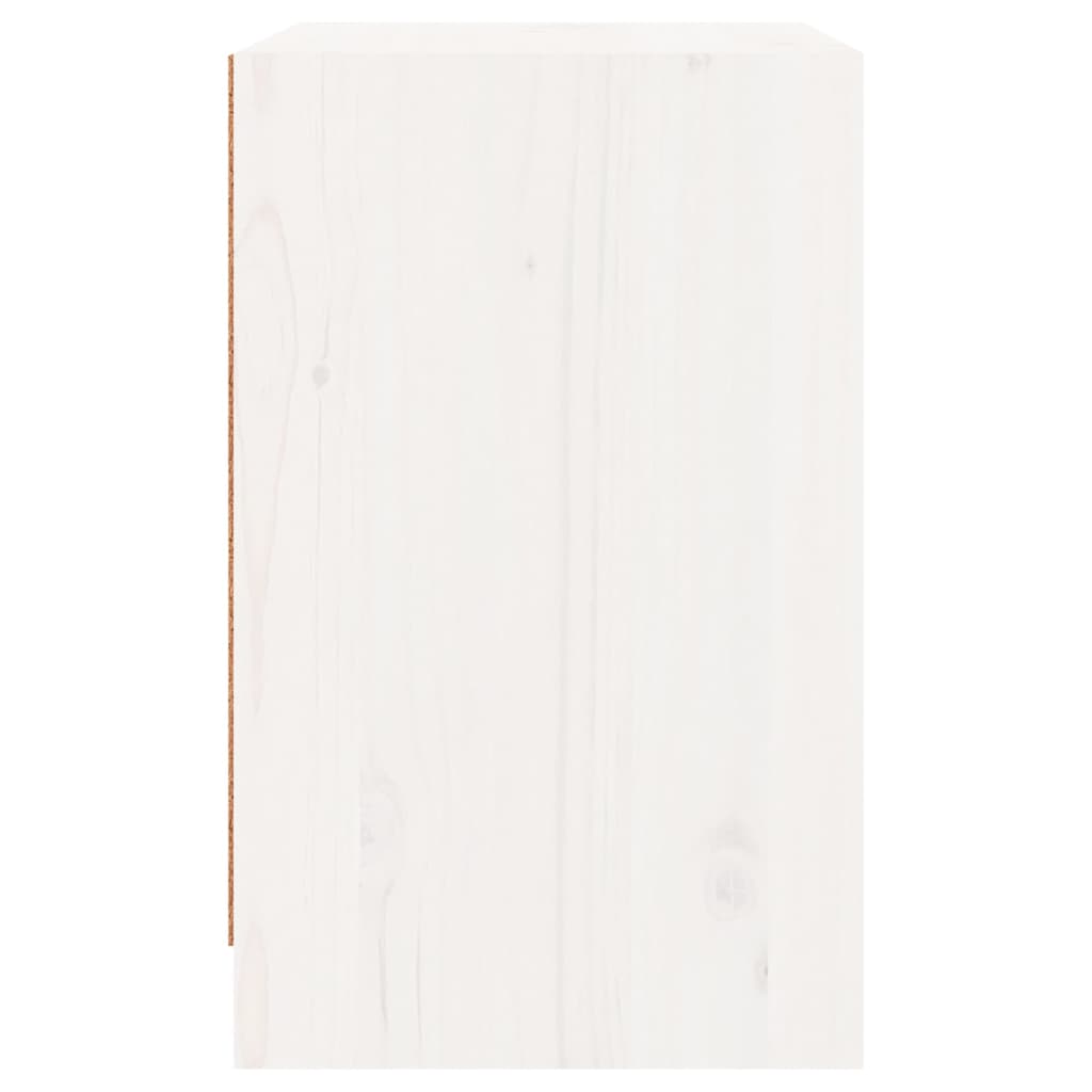 vidaXL Nattbord 40x31x50 cm heltre furu hvit