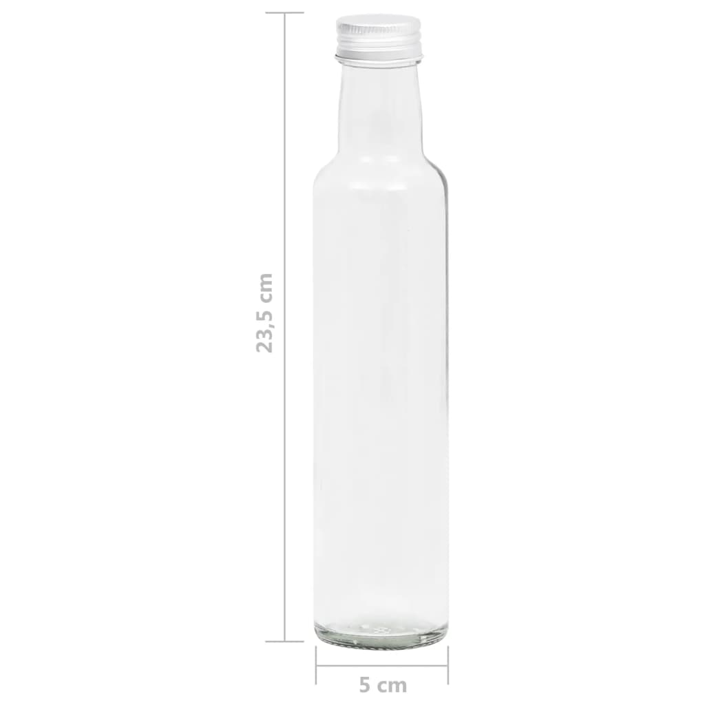 vidaXL Små glassflasker 260 ml med skrulokk 20 stk