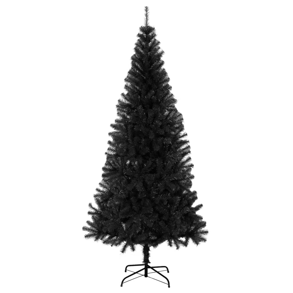vidaXL Kunstig juletre med stativ svart 240 cm PVC