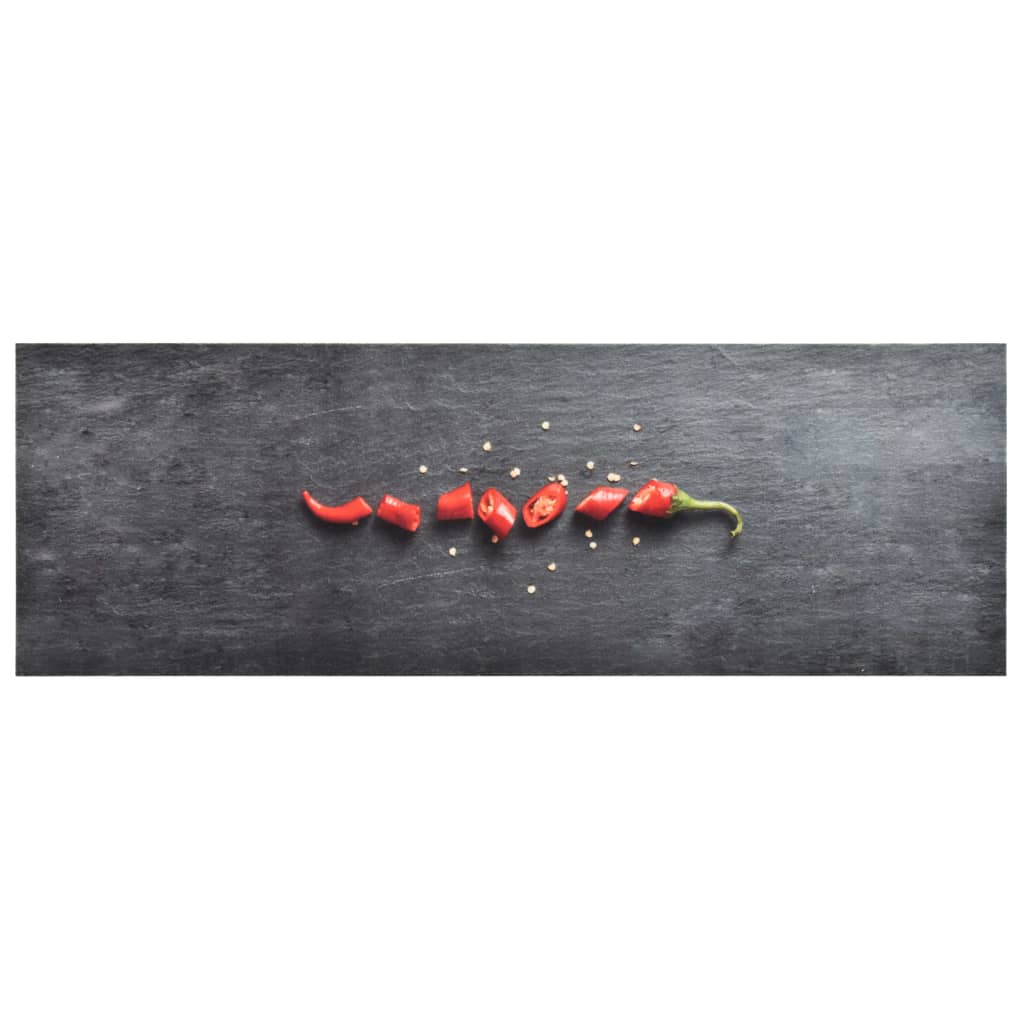 vidaXL Vaskbart kjøkkenteppe pepper 45x150 cm
