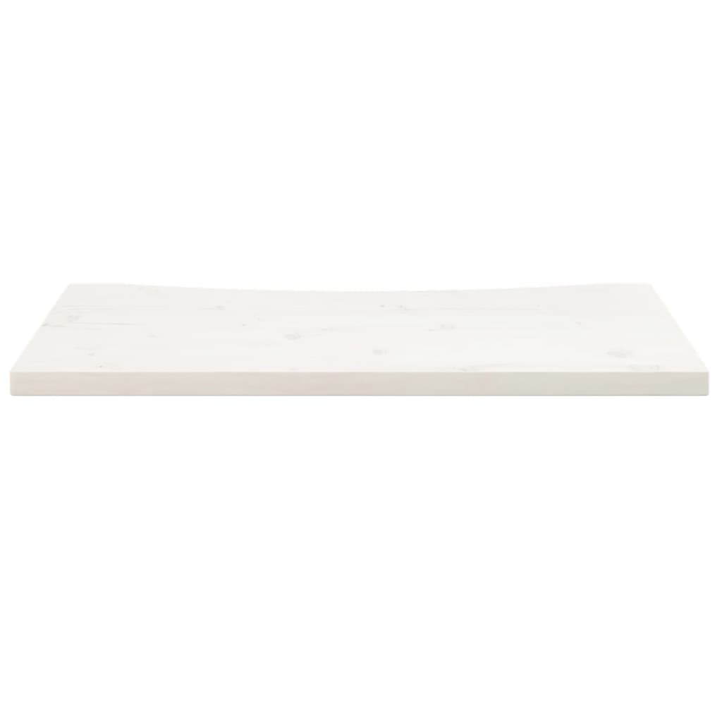 vidaXL Skrivebord hvit 80x40x2,5 cm heltre furu