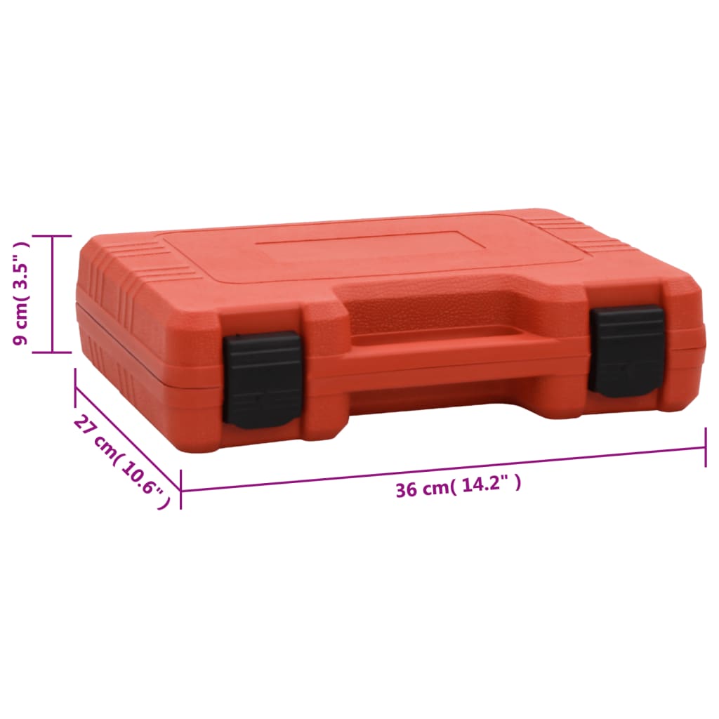 vidaXL Lekkasjedetektorsett for klimaanlegg rød 36x27x9 cm