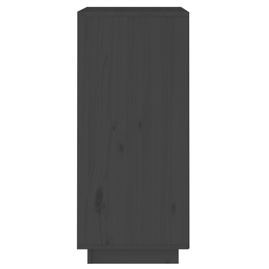 vidaXL Skjenk grå 38x35x80 cm heltre furu