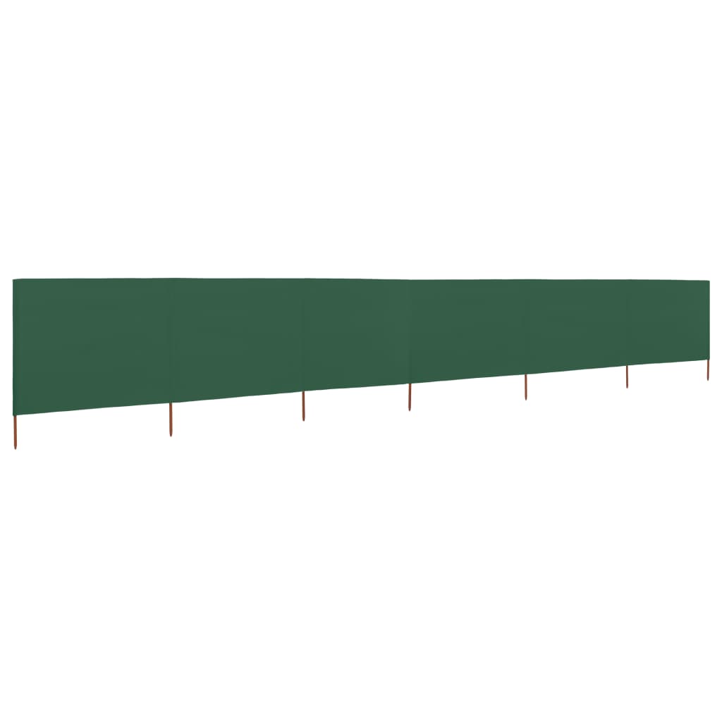 vidaXL Vindskjerm 6 paneler stoff 800x120 cm grønn