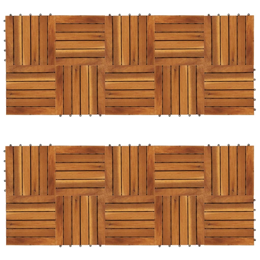 Terrassebord vertikalt mønster 30x30 cm skasiesett med 20 stk