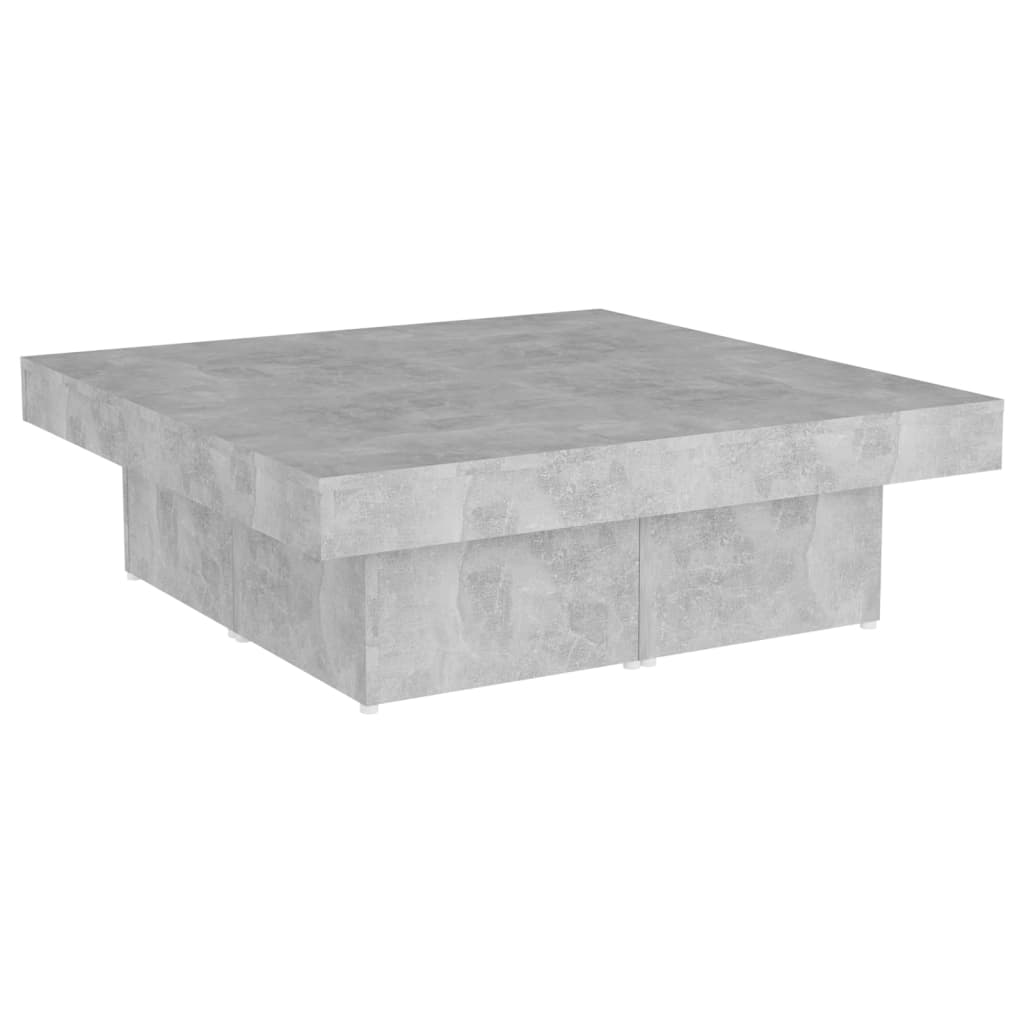 vidaXL Salongbord betonggrå 90x90x28 cm sponplate