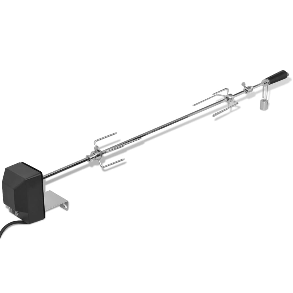 vidaXL BBQ Rotisserie-spyd med Motor Stål 1000 mm