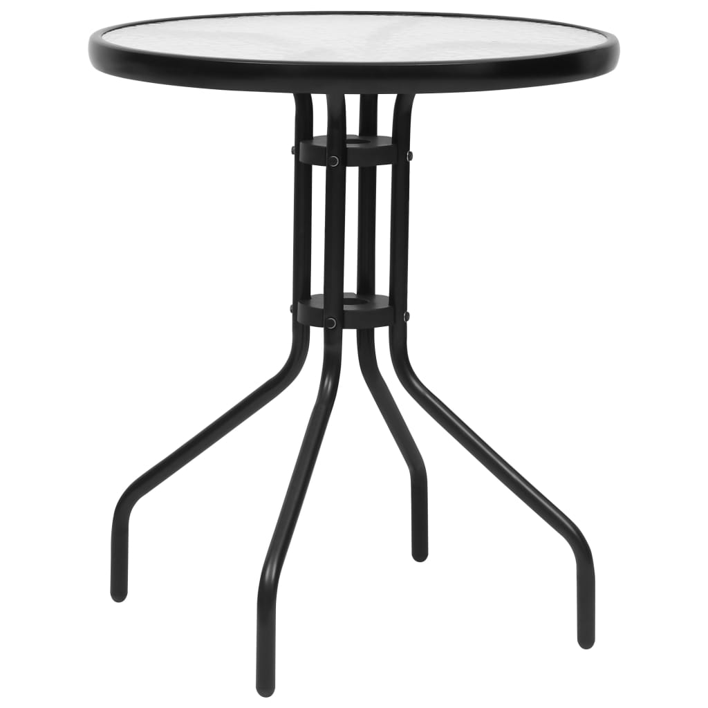 vidaXL Hagebord svart Ø60x70 cm stål